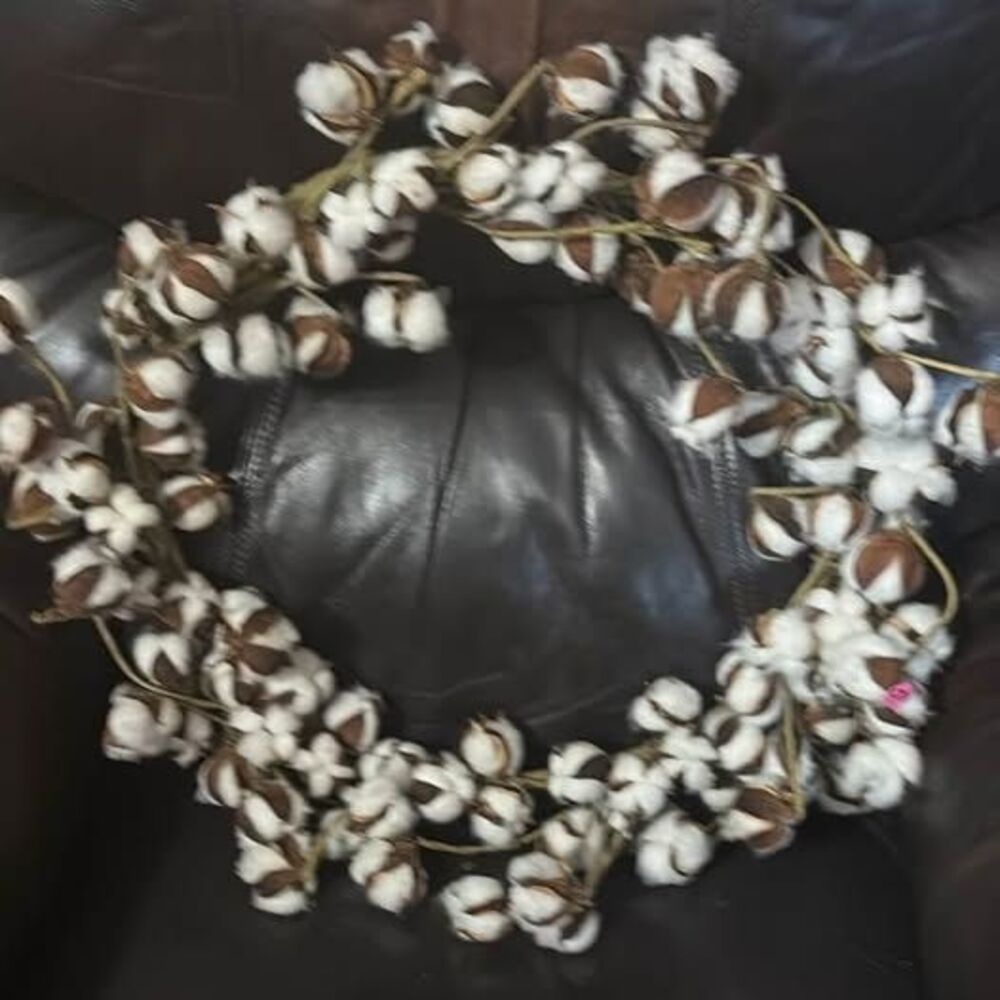 Cotton Boll Wreath